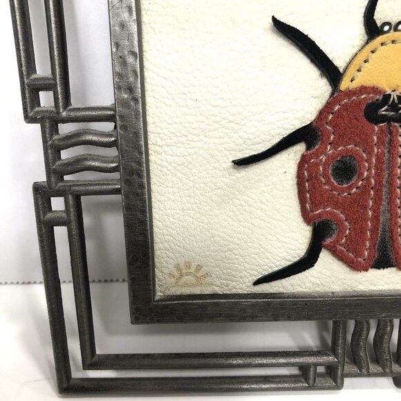 Ladybug Leather Art Frame By Dawn Mountain - Picture 3 of 6